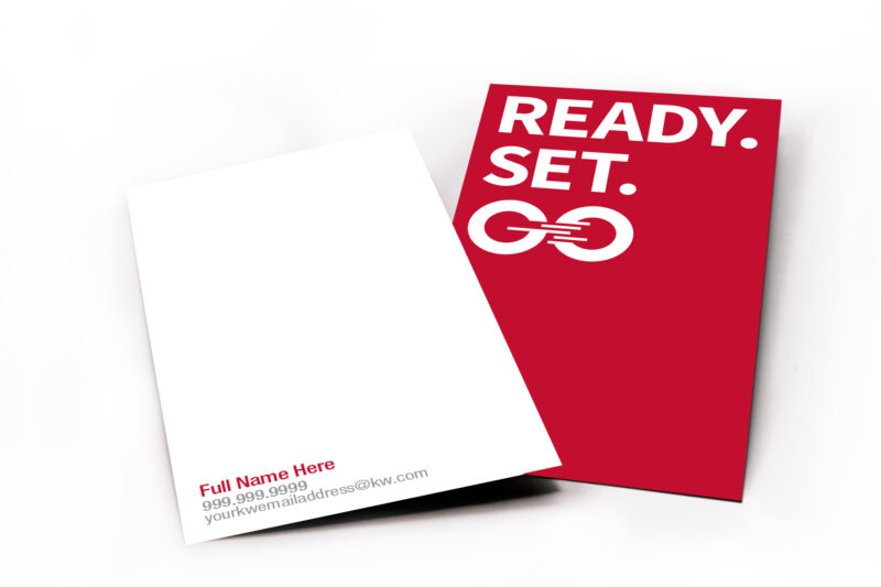 GO Pocket Card White/Red Ready Set Go Business Card